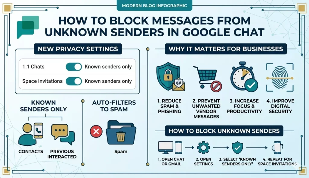 How to Block Messages from Unknown Senders in Google Chat